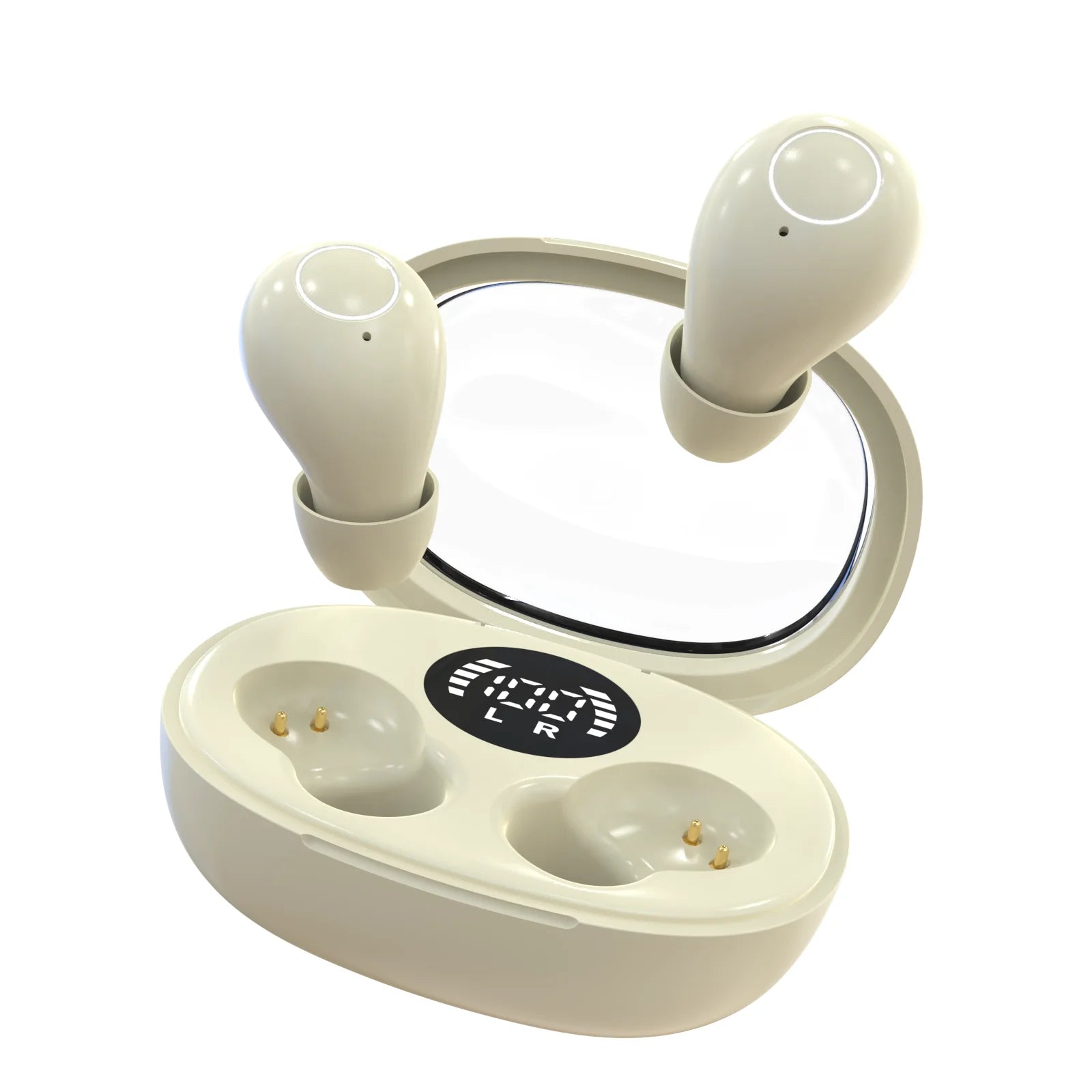 Trendy wireless headphones 5.4 bluetooth headset mini sleep sports invisible earbuds HD HIFI music bass sound quality earphones Khaki United States Sb1f0296bebf44bc999f138d0791c35e1y Amrit Store
